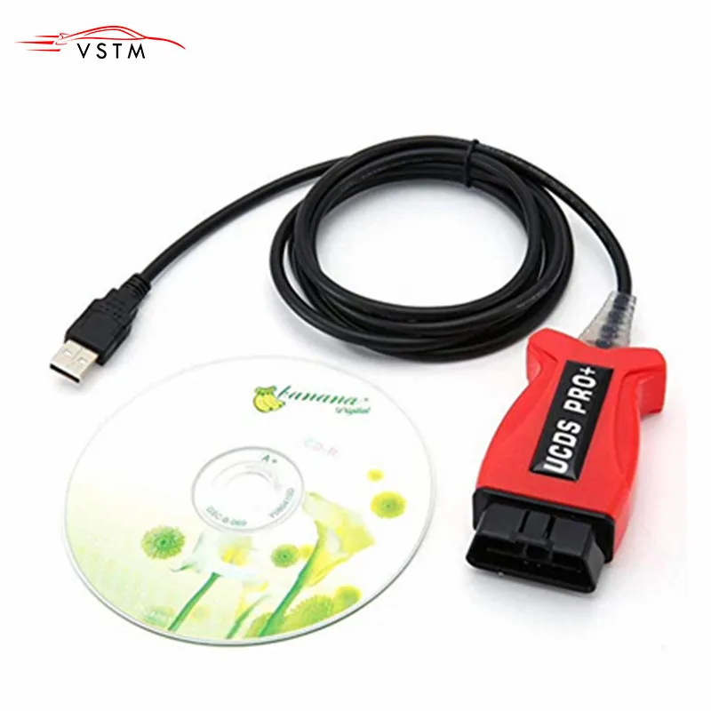 

OBD2 Scanner/V1.26.008 Replace Code Reader VCM II UCDS Auto Diagnostic Tool Connector Cable Red