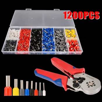 

Crimping Pliers Mini 1200pcs 0.5-10.0mm2 Electric Tube Terminals Multitool Adjustable Crimping Press Pliers Hand Tools