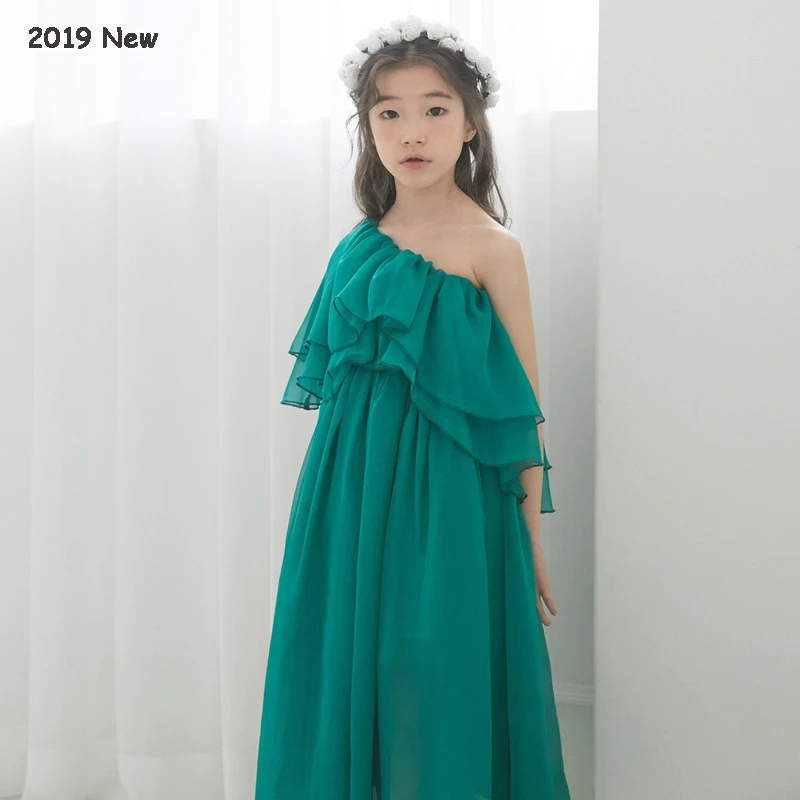 Off Shoulder Evening Dress for Little Girl 2019 Fairy Princess Wedding Party Maxi Big Teenager | Детская одежда и обувь