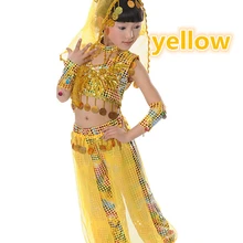 Детская одежда для индийских танцев, костюмы, одежда для народных танцев для девочек, одежда для танца живота для девочек Tianzhu 10 компл./лот