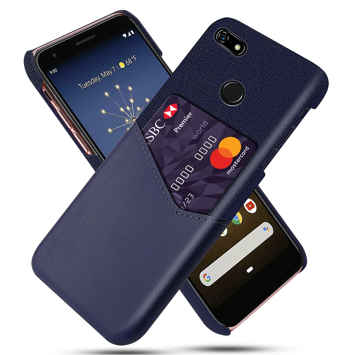 

for Google Pixel 3a XL 3A Case PU Leather Capa Soft Fabric Splicing Anti-scratch Cover for Google Pixel 3 3 XL 2 2 XL Case Card