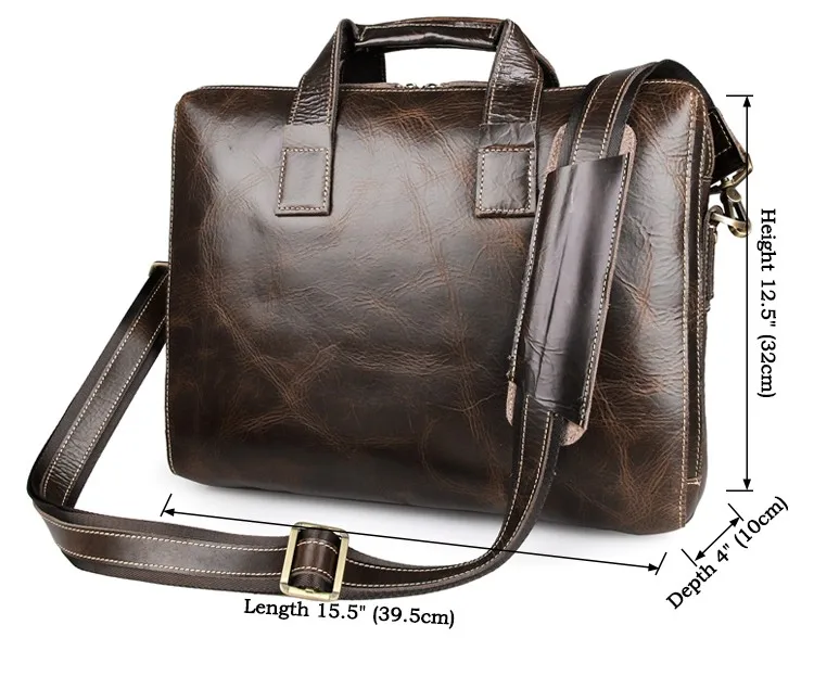JMD мужской портфель из натуральной кожи сумка для ноутбука#7167C-1