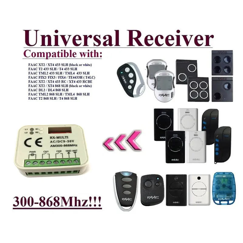 

FAAC TX2 433 SLH 868 SLH T2 TML2 Receiver
