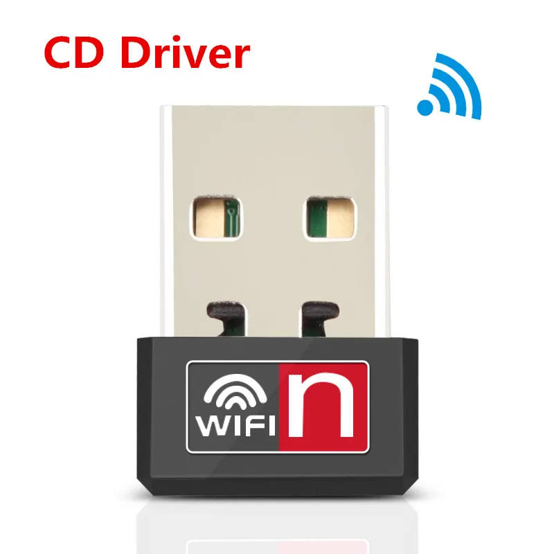 Мини USB Wifi адаптер 2,4G Wi fi адаптер ПК Wi-fi USB адаптер Wifi ключ USB Ethernet Lan сетевая карта антенна Wifi приемник - Цвет: With CD driver