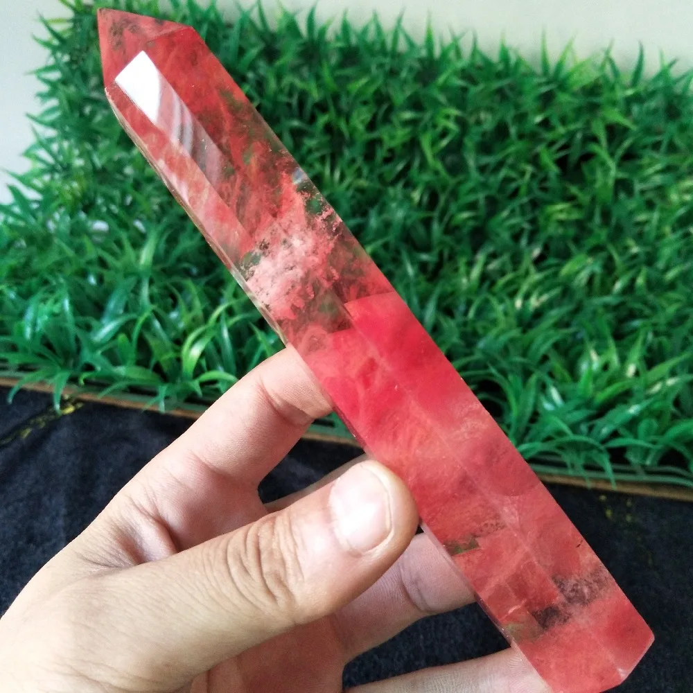 A 150mm fused quartz crystal wand point ultra long crystal obelisk. energy quartz crystal healing stone