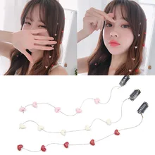 Модная Корейская любовь сердечная шпилька невидимая обтекаемая Девушка BB зажим Плетеный зажим для волос для женщин аксессуары для головных уборов