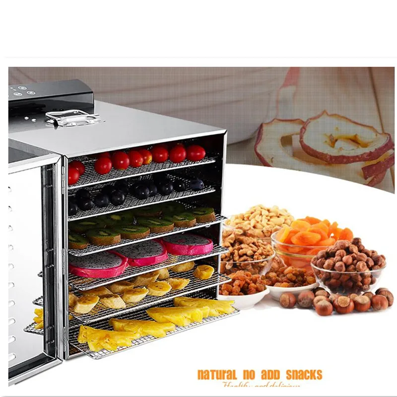 220V 6 Layers Electric Stainless Steel Fruit Meat Vegetable Herb Dryer