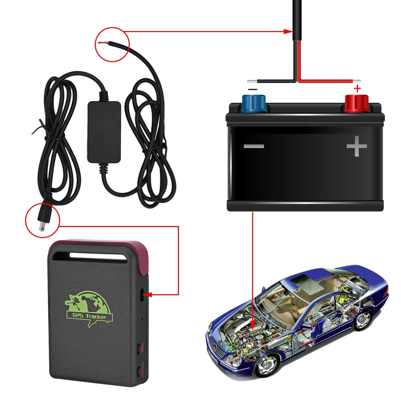 Real Time Mini Car GPS Tracker TK102 Auto Vehicle GSM GPRS Gps Locator Global Location Over Speed Alarm Tracking Device Tk102B