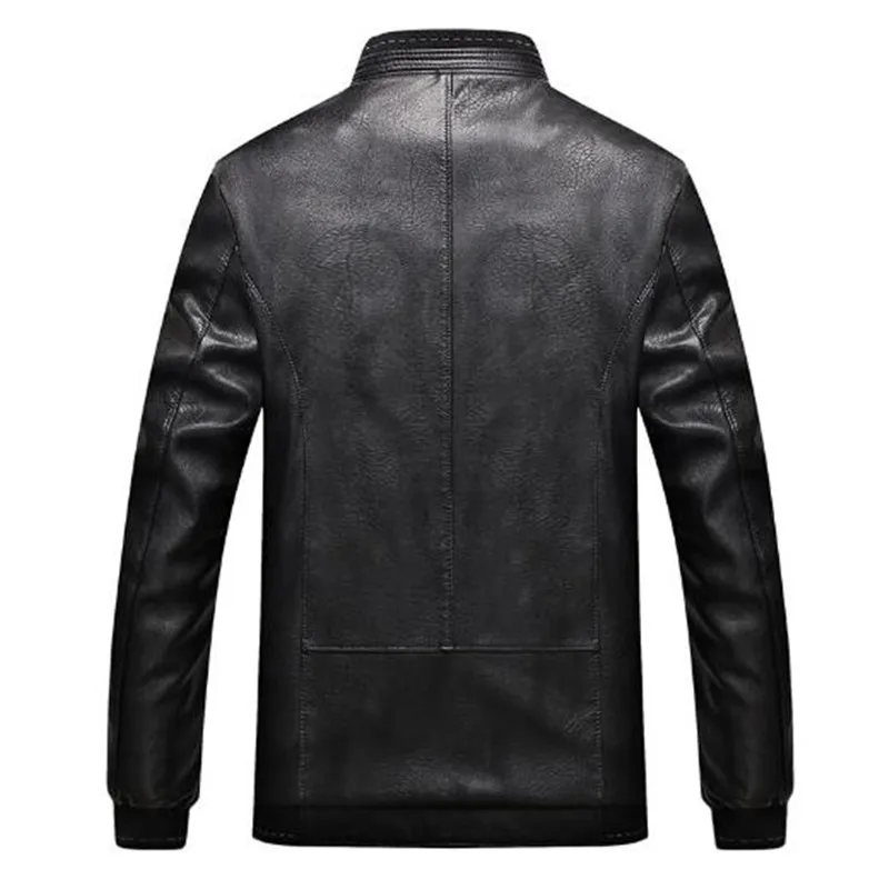 Automne Veste Qualité Black Mince Cuir 2018 Mode Marque Pu Et En Col khaki De Manteau Printemps Haute 6xl7xl8xl Hommes jVpULGqSzM