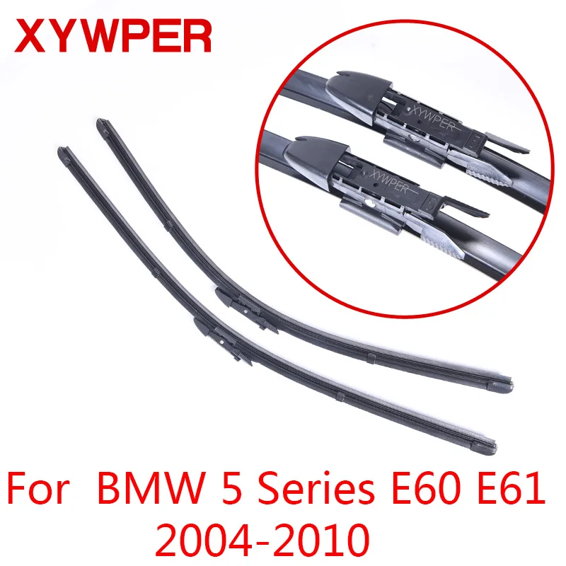 XYWPER стеклоочистителей для BMW 5 серии E60 E61 F07 F10 F11 2004 2005 2006 2007 2008- автомобильные аксессуары из мягкой резины салфетки для автомобилей - Цвет: Синий