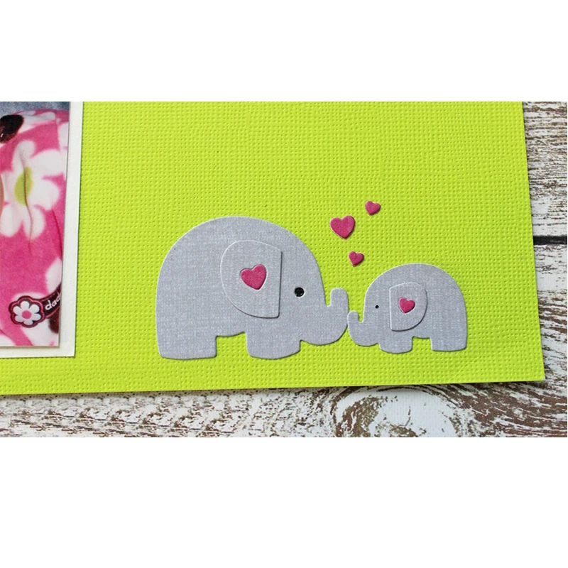 

Cute Elephant Mother And Kids Metal Cutting Dies Stencils For DIY Scrapbooking/Photo Album Decorative Embossing DIY Paper Cards