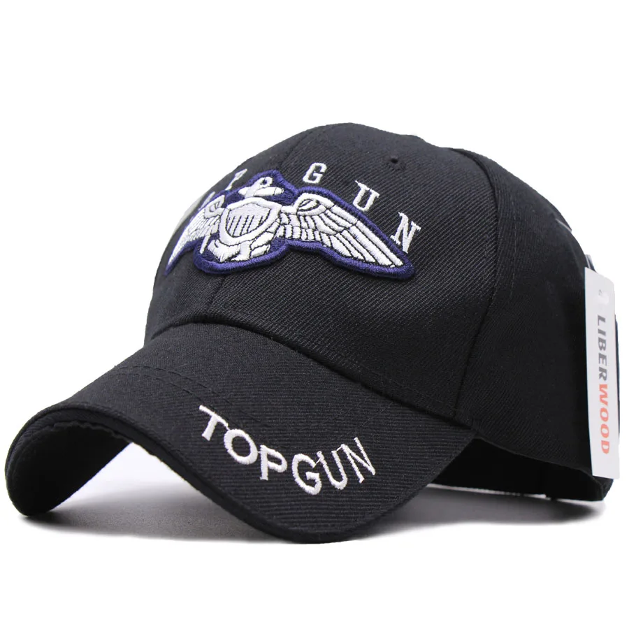Black US Navy Top Gun Ball Cap 
