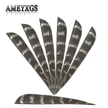 50 шт. стрельба из лука Турция перо правое оперение для стрелы падение перо 5 дюймов натуральная лопасти-стрелки каплевидные стрелы Охотничьи аксессуары