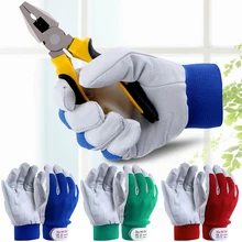 Защитные рабочие перчатки для садоводства, защита от шипов, многофункциональные перчатки для работы на открытом воздухе, прочная нескользящая Рабочая искусственная свиная кожа