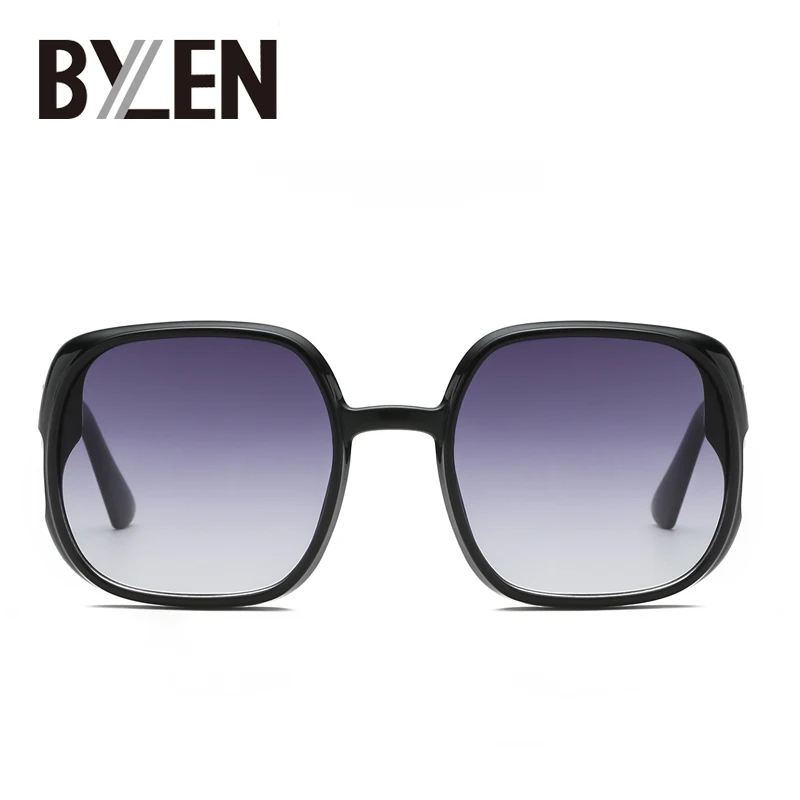 Черный негабаритные Квадратные Солнцезащитные очки Для женщин Винтажная, брендовая, дизайнерская Летний Стиль Классические солнцезащитные очки Женский Большой Оттенки UV400