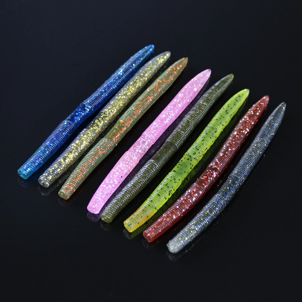 5pcsPack 14cm9g Multi-Colors Stick Bait Senko Bait Bass Soft Plastic Worm Lures Baits For SaltwaterFreshwater Fishing Lure  (21)