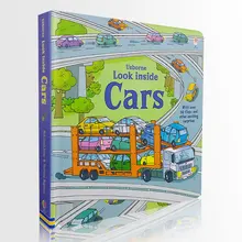 Британская английская 3D Usborne Look inside Cars picture book образование для
