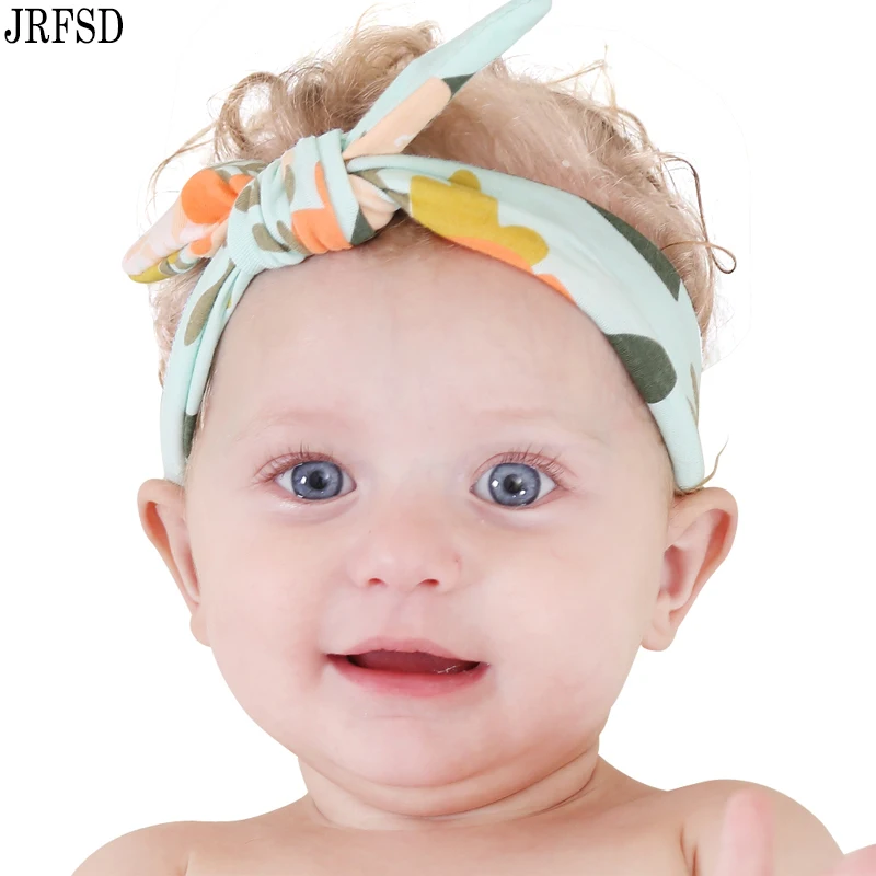 

2017 New Cute Kids Headwear Dot Knot printing Headband Newborn Hair Accessories Elastic Hair Bands