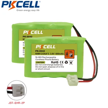 

2pcs Cordless Phone Battery 3.6V NI-MH 2/3AA*3 600mAh for Vtech CPH-403D GE-TL26145