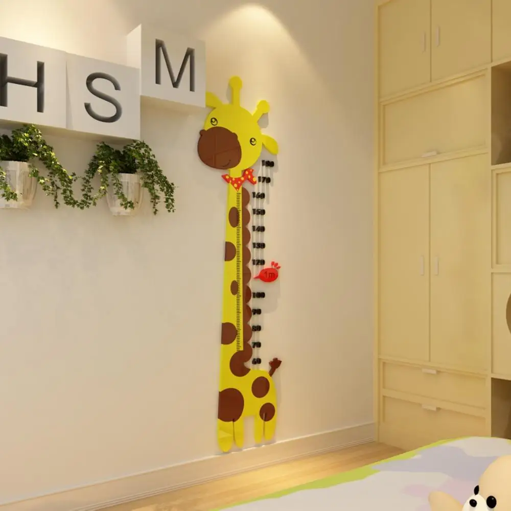Details about   Baby Height Growth Chart Ruler for Kids Room Decor,3D Movable Giraffe Height 