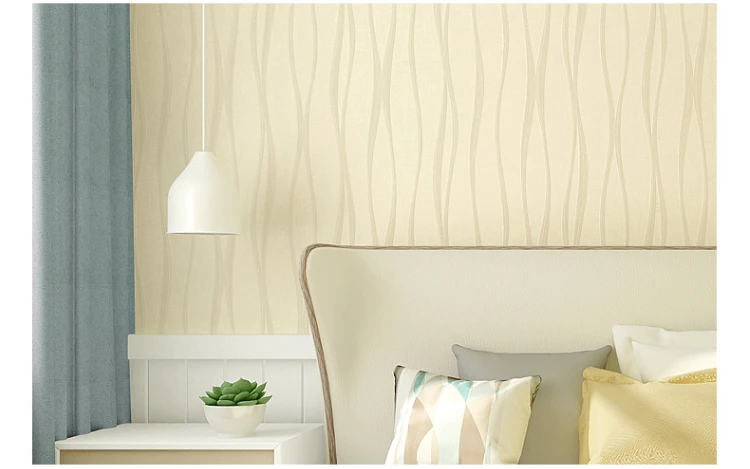Papel de Parede Sala de Estar Rolos de Papel de Parede Parede para o para o Quarto Moda Pink Bege Luz Azul Listrado 3d Moderna Não Tecido Texturizado Stripe Rolos de 14 Pap. parede
