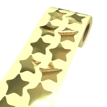 Large Gold Star Shape Stickers 1 2 Inch Shiny Metallic Foil Teacher Supplies 500 Pieces