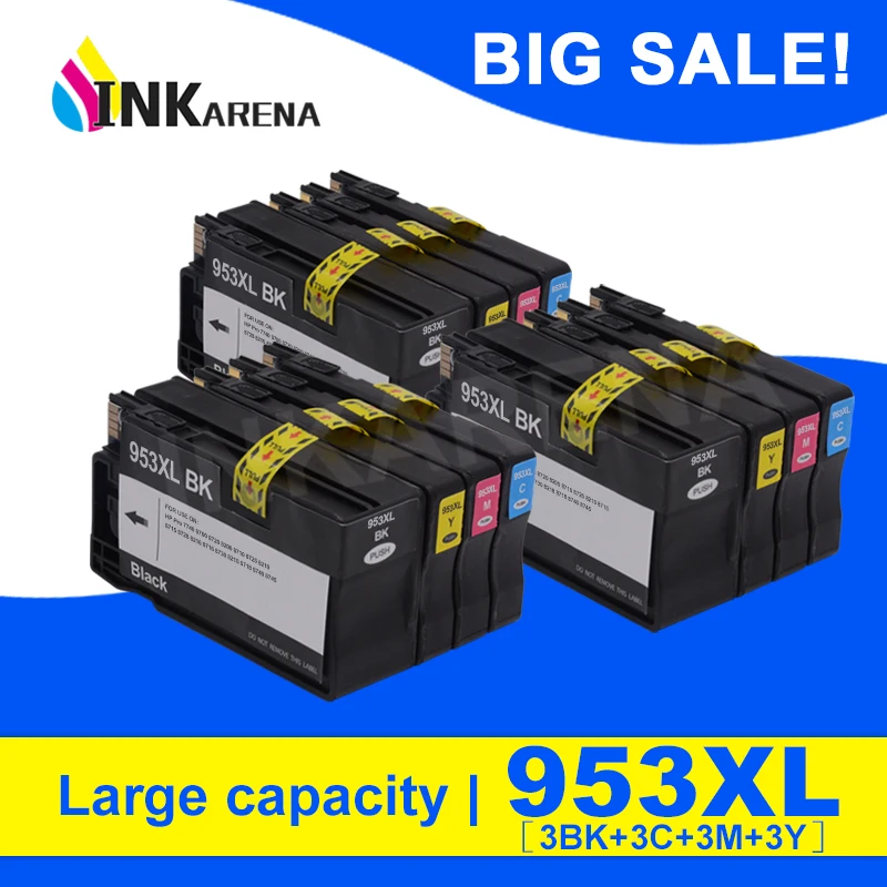 INKARENA 953XL полный набор чернил для HP 953 переработанного чернильного картриджа 7740 8210