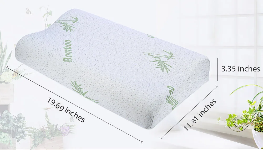 HOT Original Bamboo Fiber Pillow Slow Rebound Health Care Memory Foam Pillow Memory Foam Pillow Support The Neck Fatigue Relief10