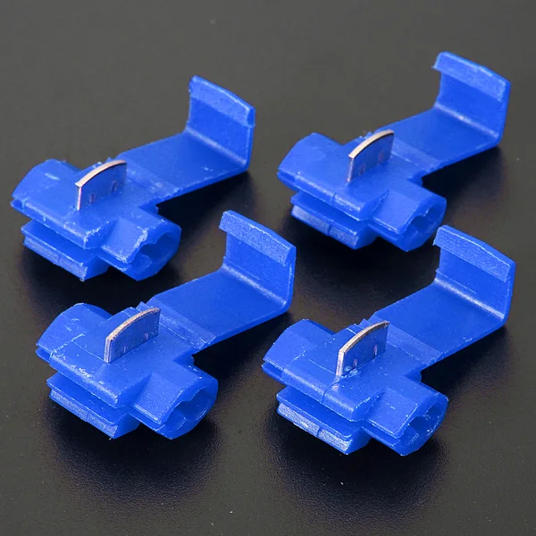 

20pcs Blue Sc otch Lock Crimp Terminals 14-16AWG Electrical Cable Connectors Fast Quick Splice Lock Wire Terminals Crimp