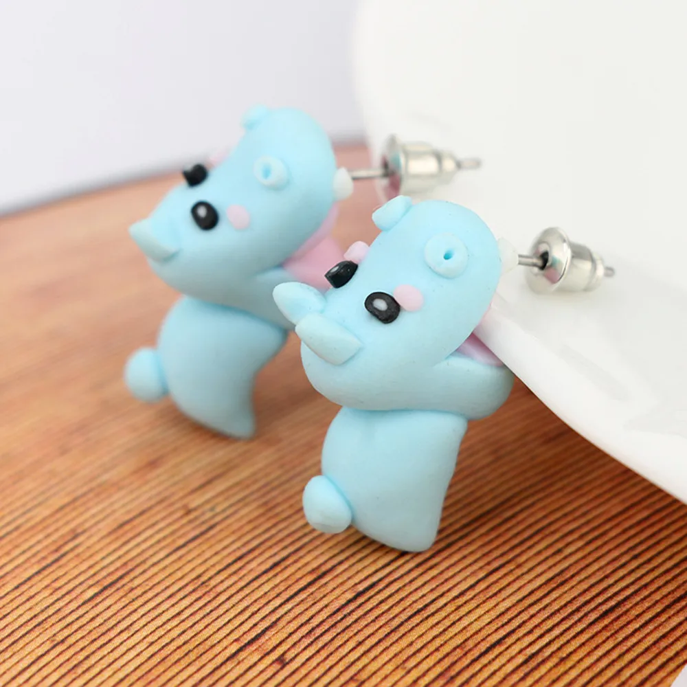 

woman earring New 100% Handmade Polymer Clay Animal Cute stud earrings designer earrings for women luxury saretes de mujer
