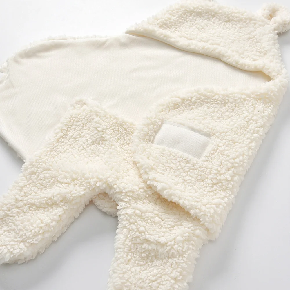 55*29cm  Baby Sleeping Bag Newborn Baby Swaddle Blanket Baby Boys Girls Blankets Plush Baby Shower Gifts Stroller Accessories