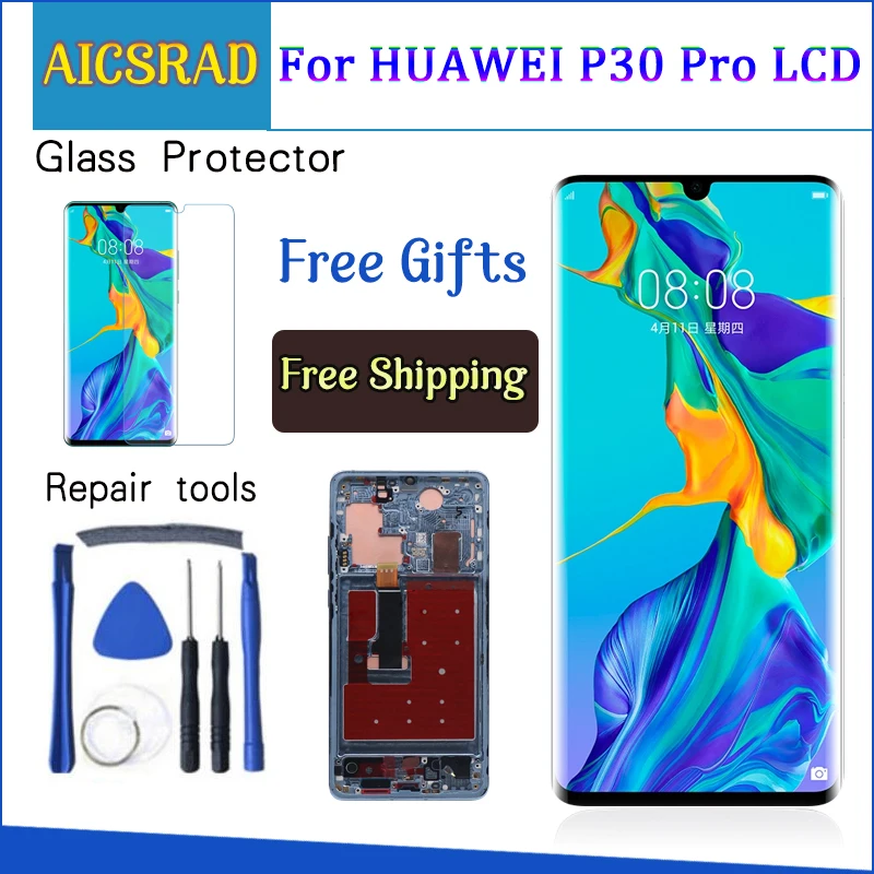 

For Huawei P30 Pro LCD Touch Screen Digitizer Assembly For Huawei P30 LCD display Huawei P30Pro Display VOG-L29 ELE-L29 MAR-LX1M