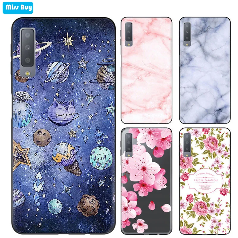 

For Samsung Galaxy A7 2018 Case 6.0" Cartoon Soft TPU Fundas For Samsung Galaxy A7 2018 A 7 A750F A750 SM-A750F Silicone Cover