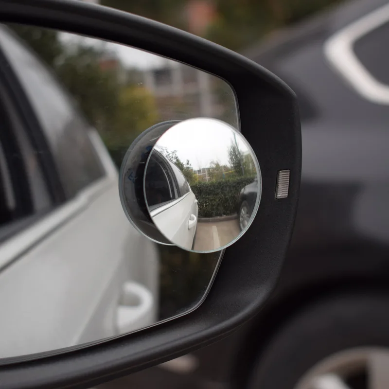 

1 Pair Car Exterior Mirror 360 Degree Rotating Silver Mini Rear View Mirrors Safety Material Vehicle Black Rear View Mirrors