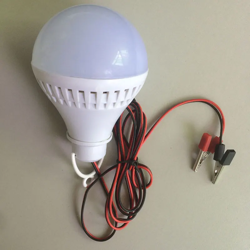 Portable 3.0m 12V LED Light Bulb Outdoor Lighting Tent Fishing With Clip 5W