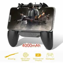 Встроенный аккумулятор 4000 мАч, мобильный геймпад PUBG, игровой контроллер с охлаждающим вентилятором, огненный игровой джойстик, триггер для мобильного телефона