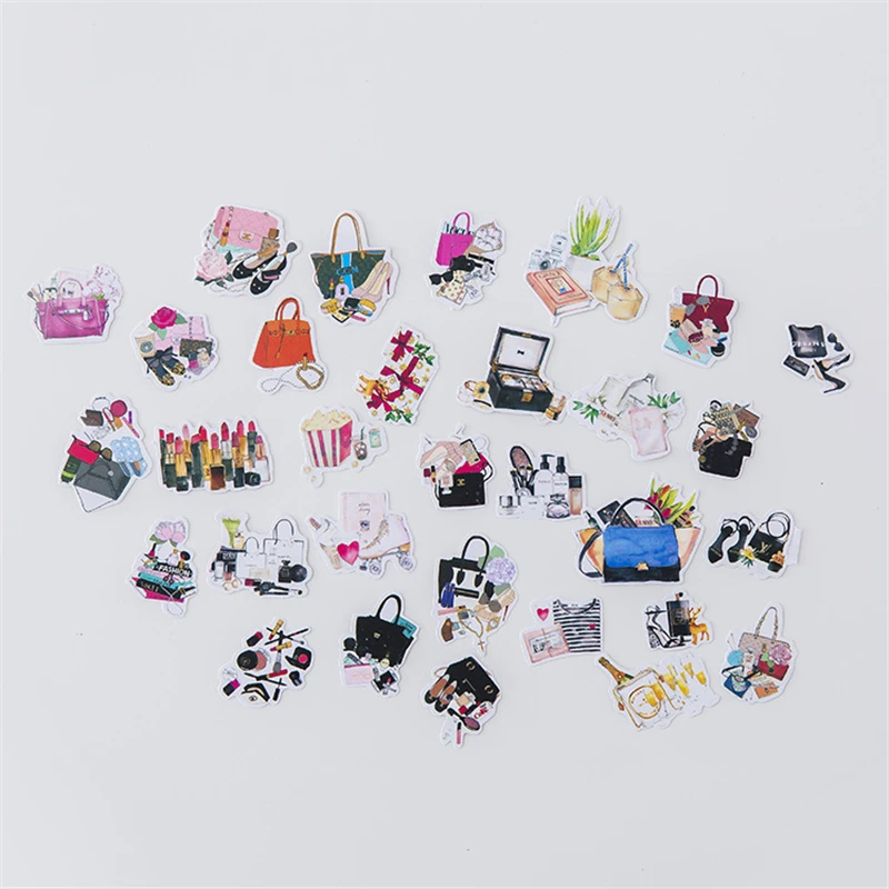 

Cute Cartoon Cosmetic Decorative Stickers DIY Decoration Diary Stickers kawaii Stationery Sticker School Supplies Children Gift