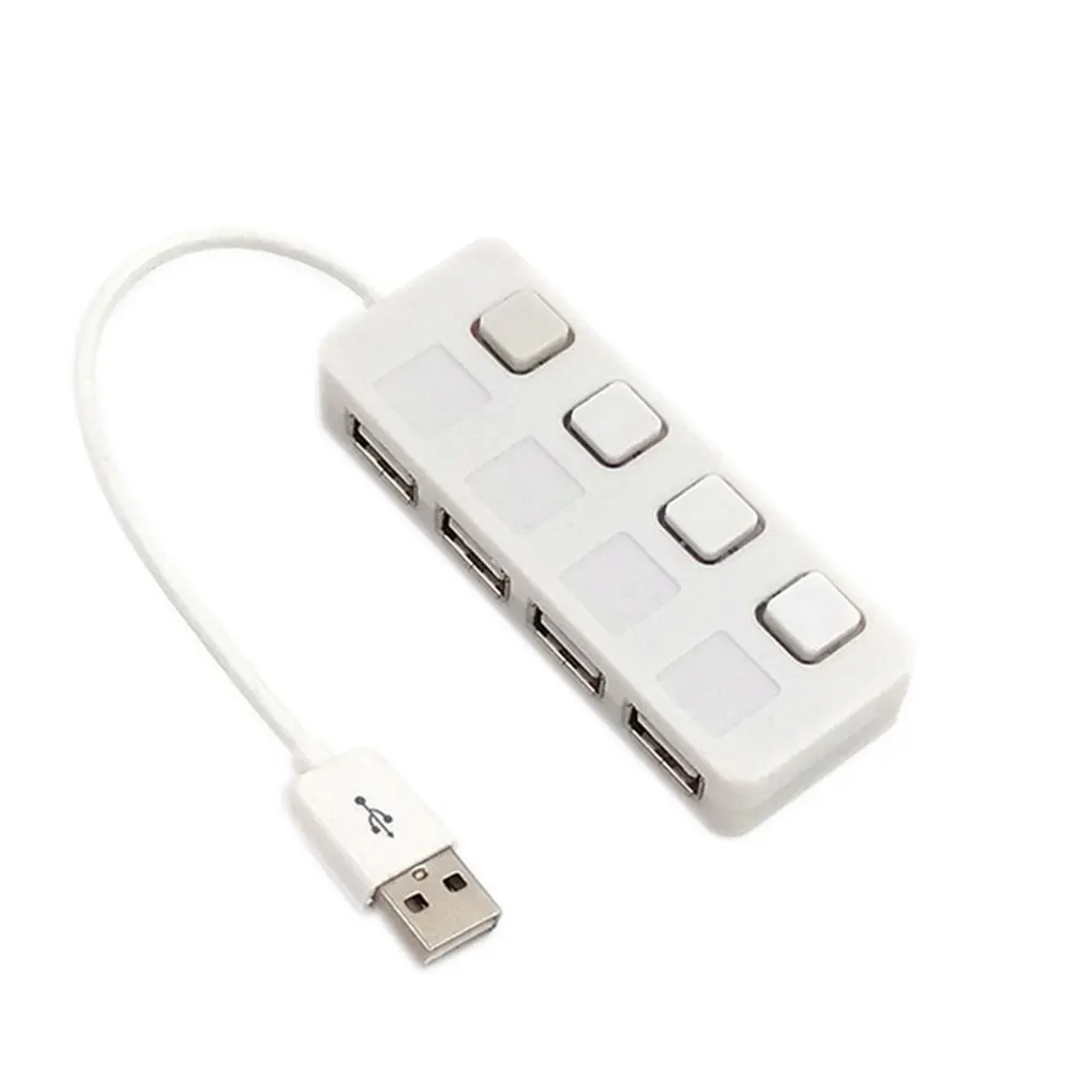 1 Drag 4 мини USB разветвитель адаптер ноутбук компьютер ПК USB2.0 концентратор СВЕТОДИОДНЫЙ индикатор Переключатель отдельных кнопок - Color: NO.2