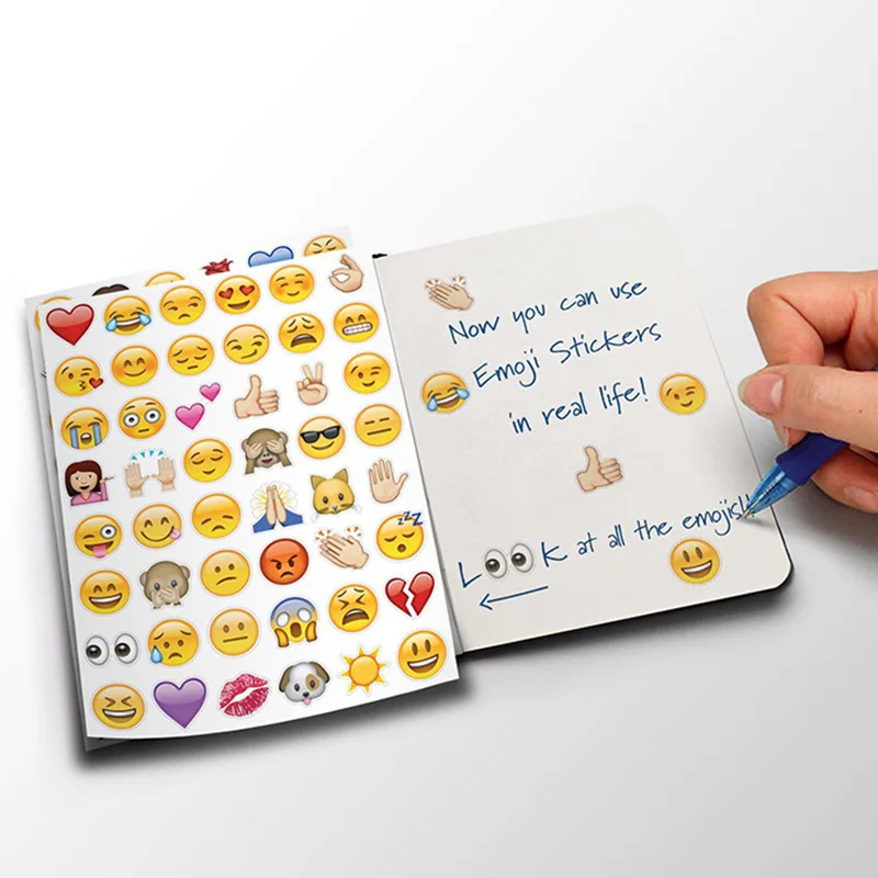 19 Sheets Cute Sticker Emoji Smiley Face Stickers Toys For Notebook Scrapbooking Vinyl Chancery Stickers on Laptop Cars Decor