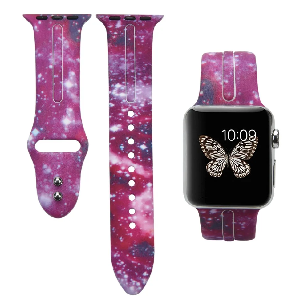 Мягкий силиконовый ремешок для часов Bemorcabo Apple Watch 4 3 2 1 44 42 38 мм Сменные аксессуары