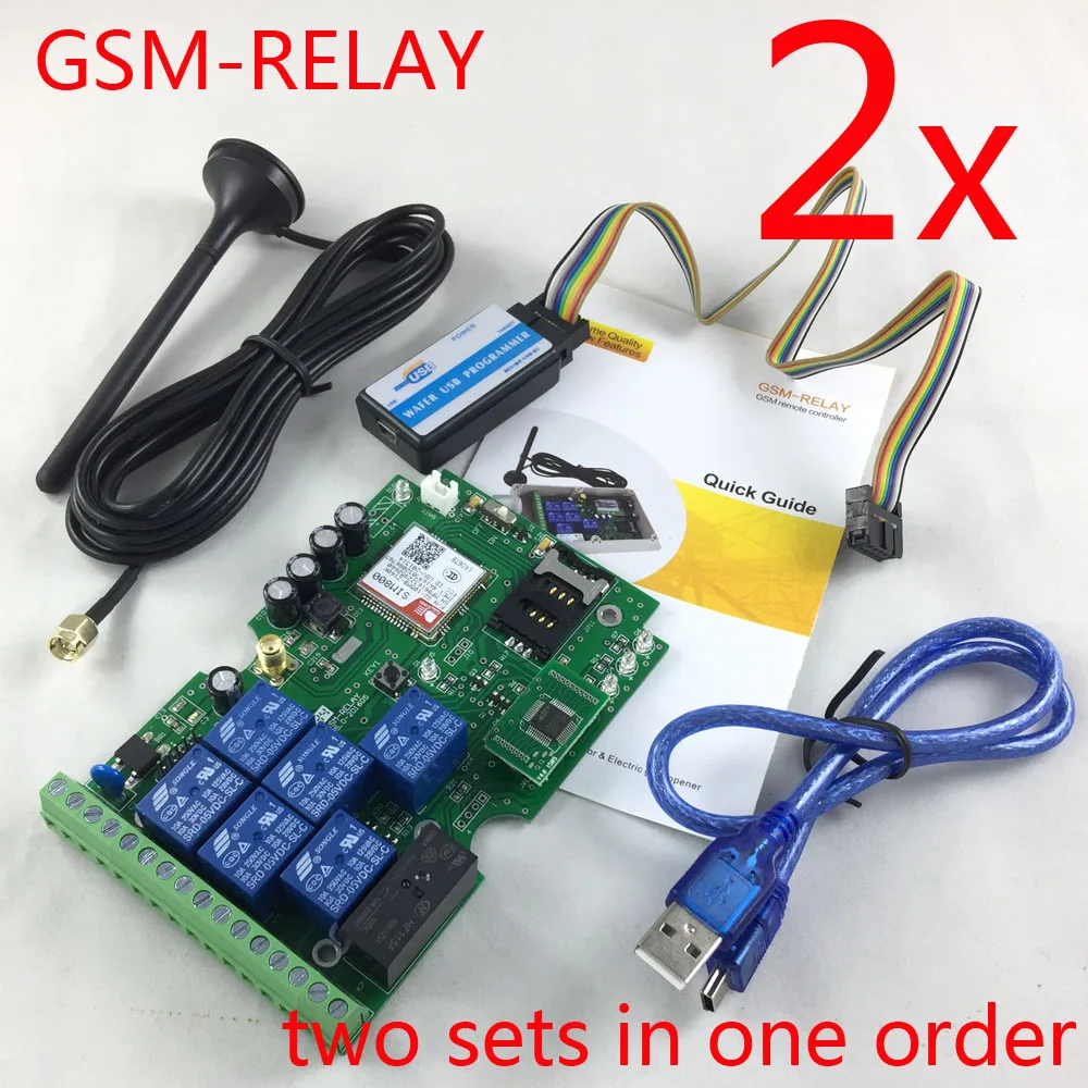 

Express delivery 2pcs gsm relay sms call remote controller for control home appliance water pump motor rolling door on off