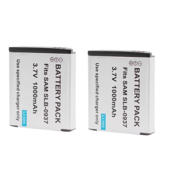 

2pcs SLB-0937 SLB 0937 Replacement Battery 3.7v 1000mAh High Quality Camera Battery For SAMSUNG L730 L830 i8 NV33 NV4 Wholesale