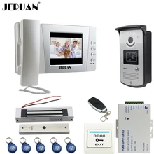 JERUAN Home 4.3 inch Video Door Phone Entry intercom System Kit +700TVL RFID Waterproof IR Camera + 180 KG Magnetic lock