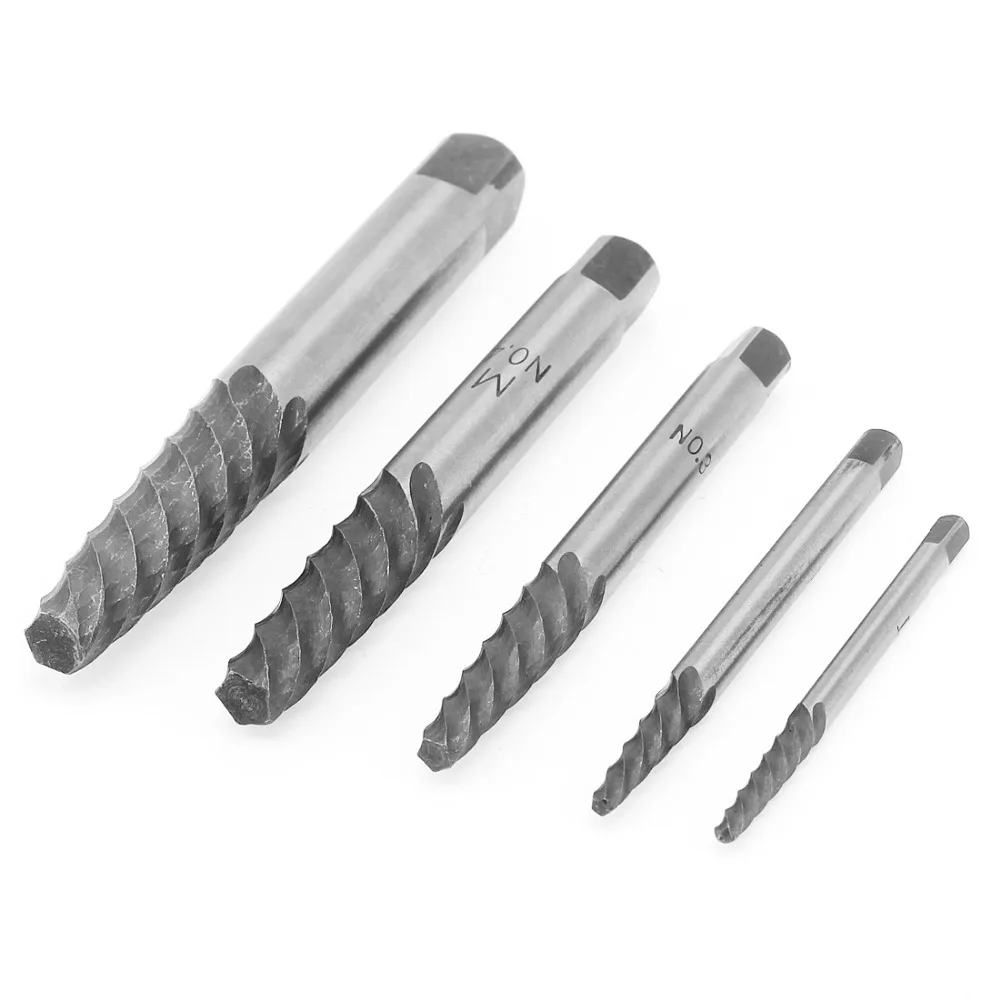 

5pcs/lot Screw Extractors Broken Screws Bolt Broken Pipe Damaged Steel Screw Removal Tool