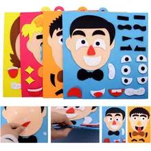 Сделай сам, головоломка для изменения эмоций, игрушки для выражения лица, юмор, нетканые детские наклейки для выражений лица ручной работы