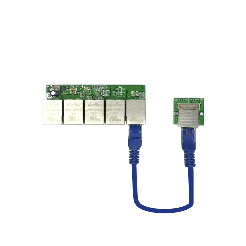 Неуправляемый 5-портовый 10/100M промышленный модуль коммутатора Ethernet PCBA плата OEM
