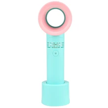 Электрический беспузырьковый вентилятор портативный беспроводной Usb зарядка мини ручной вентилятор ручной мини-кулер без листьев Удобный вентилятор