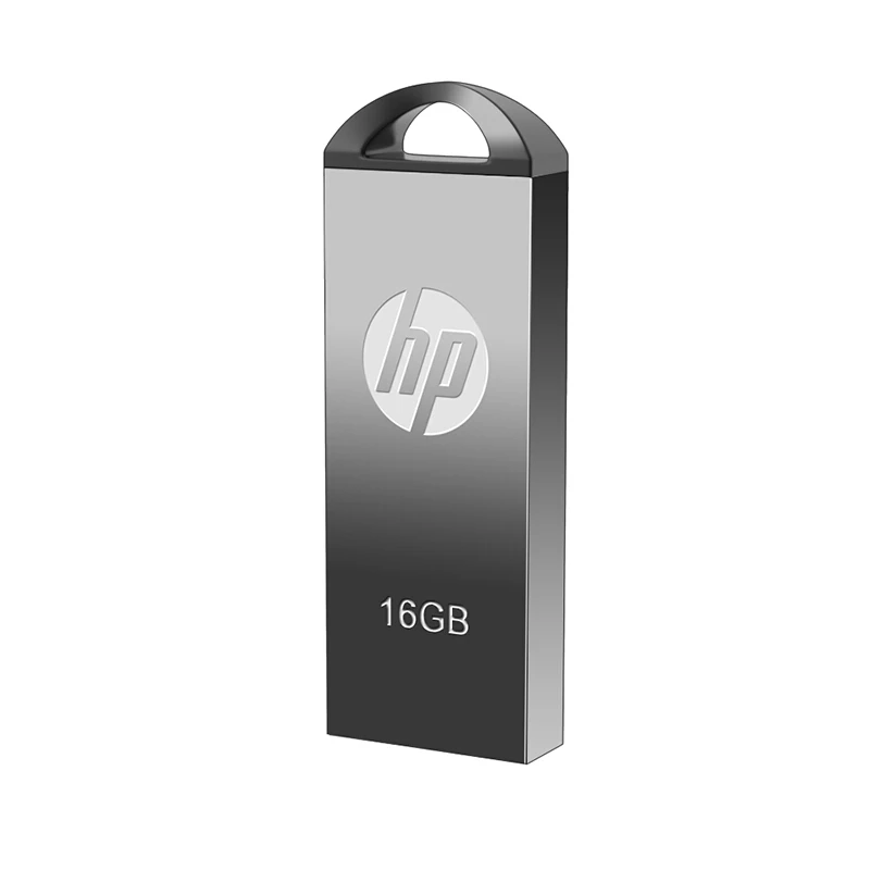 Оригинальная ручка-накопитель hp, 8 ГБ, 16 ГБ, 32 ГБ, 64 ГБ, usb 2,0, V220W, гладкий металлический диск на ключ, DJ, Заказная карта памяти,, флешка