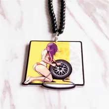 Новинка, автомобильные аксессуары, подвесной пластиковый материал, персональный мультфильм, хип-хоп шины, зеркало заднего вида, украшение интерьера, автомобильный кулон