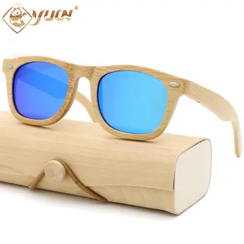 

High quality Wild Bamboo Frame Sunglasses Women Custom Logo Available Polarized Sun Glasses Driving anti-glare UV400 goggles
